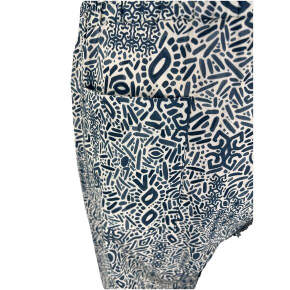 Women's Blue Patterned Wide Leg Pants - Picture 7 of 11